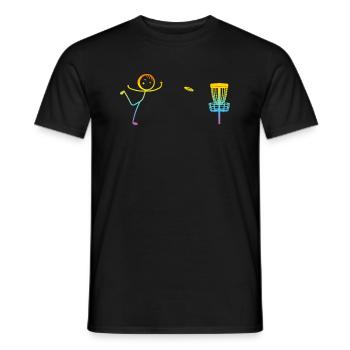 Disc Golfing Funny Disc Golf Stick Figure - Männer T-Shirt - Schwarz - Vorne - AI Model Male 178 light (178cm)