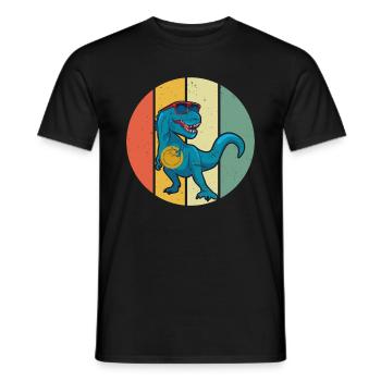 Disc Golf Dino - Disc Golfeur Dinosaur Disc Golfing - T-shirt homme - noir - Devant - AI Model Male 178 light (178cm)