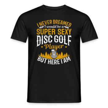Disc golfing - Lecteur de disc golf super sexy - T-shirt homme - noir - Devant - AI Model Male 178 light (178cm)