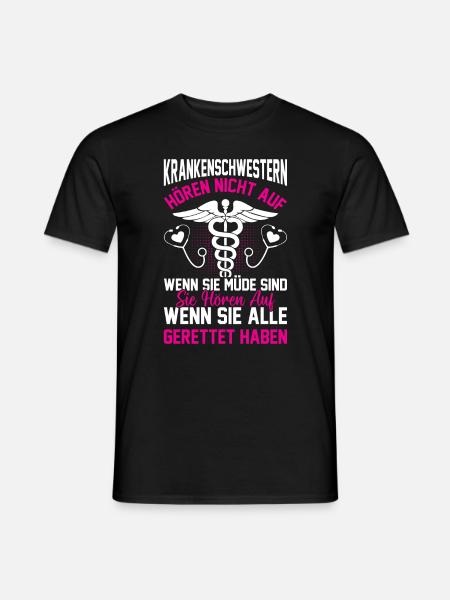 Krankenpfleger Arzthelferin Krankenhaus Krankensch - Männer T-Shirt - Schwarz