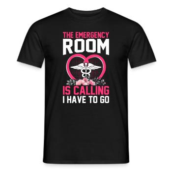 Emergency Nurse - The Emergency Room Is Calling I - Men's T-Shirt - black - Front - AI Model Male 178 light (178cm)