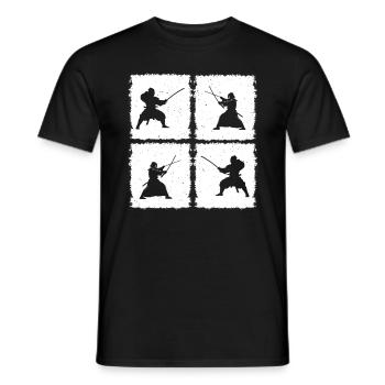 Japanese Kendo Fighter Kendo Wrestler Kendo Martia - Men's T-Shirt - black - Front - AI Model Male 178 light (178cm)