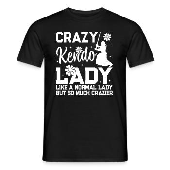 Folle de Kendo comme une dame normale mais tellement cr - T-shirt homme - noir - Devant - AI Model Male 178 light (178cm)