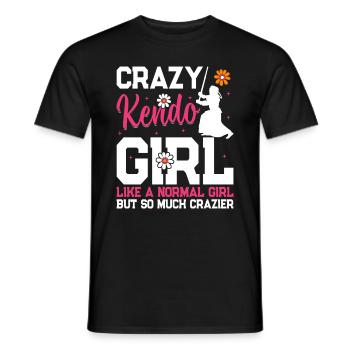 Kendo Filles Kendo Lutteur Crazy Kendo girl - T-shirt homme - noir - Devant - AI Model Male 178 light (178cm)