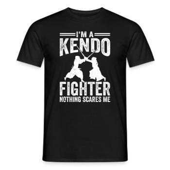 I'm a Kendo fighter nothing scares me - Kendo Wres - Men's T-Shirt - black - Front - AI Model Male 178 light (178cm)