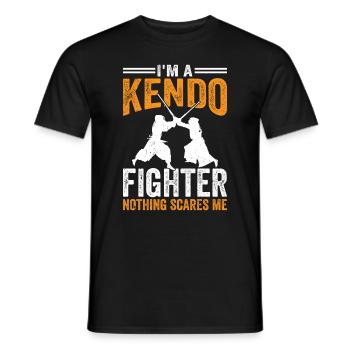 I'm a Kendo fighter nothing scares me - Kendo Wres - Men's T-Shirt - black - Front - AI Model Male 178 light (178cm)