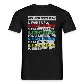 Kendo Wrestler Kendo Fighter - Kendo Day Plan - Men's T-Shirt - black - Front - AI Model Male 178 light (178cm)