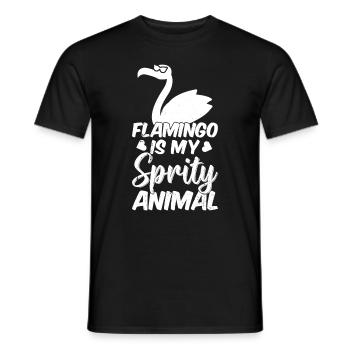 Flamingo is my spirit animal - Cute Flamingo - Men's T-Shirt - black - Front - AI Model Male 178 light (178cm)
