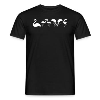Flamingo LOVE Flamingo Lover Rose Flamant rose - T-shirt homme - noir - Devant - AI Model Male 178 light (178cm)