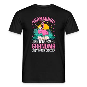 Flamingo Grandmingo Flamingo Grandma - Männer T-Shirt - Schwarz - Vorne - AI Model Male 178 light (178cm)
