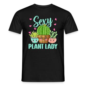 Sexy Plant Lady - Jardinières Jardinière - T-shirt homme - noir - Devant - AI Model Male 178 light (178cm)