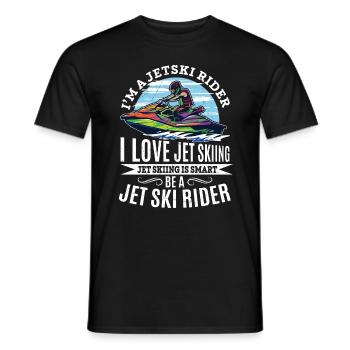 Jetski Lover - Je suis un pilote de jet ski, j’adore le jet - T-shirt homme - noir - Devant - AI Model Male 178 light (178cm)