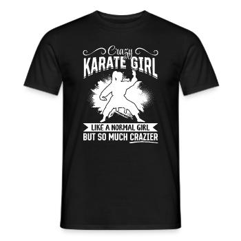 Folle fille de karaté comme une fille normale mais tellement - T-shirt homme - noir - Devant - AI Model Male 178 light (178cm)