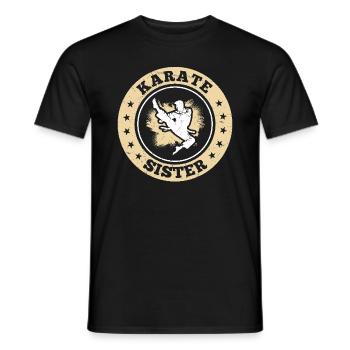 Karaté de combat Sœur Karaté Combattante - T-shirt homme - noir - Devant - AI Model Male 178 light (178cm)