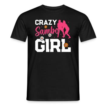 Crazy Sambo Girl - Sambo Wrestling Combat Sambo - Männer T-Shirt - Schwarz - Vorne - AI Model Male 178 light (178cm)