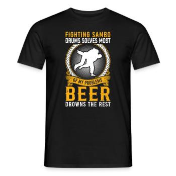 Sambo Quotes Sambo Wrestler Funny Sambo fighter - Männer T-Shirt - Schwarz - Vorne - AI Model Male 178 light (178cm)