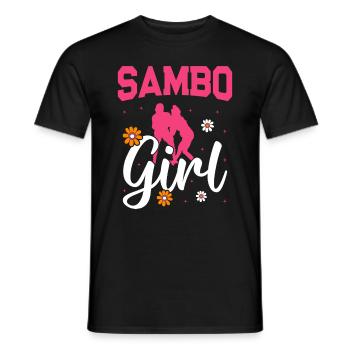 Sambo Girl - Sambo Martial Arts Sambo Fighter - Männer T-Shirt - Schwarz - Vorne - AI Model Male 178 light (178cm)
