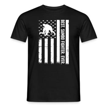 Sambo Wrestler Sambo Martial Arts - Best Sambo - Männer T-Shirt - Schwarz - Vorne - AI Model Male 178 light (178cm)