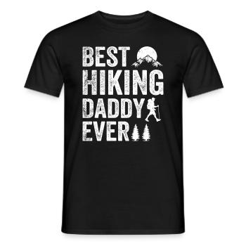 Best Hiking Daddy Ever - Mountain Hiking Dad - Men's T-Shirt - black - Front - AI Model Male 178 light (178cm)