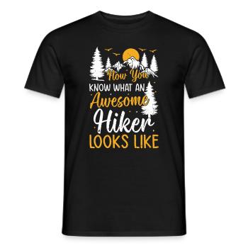 Now You Know What An Awesome Hiker Looks Like - Männer T-Shirt - Schwarz - Vorne - AI Model Male 178 light (178cm)