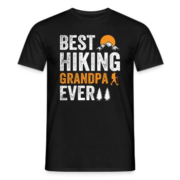 Meilleur grand-père de randonnée de tous les temps - Grand-père de randonnée en plein air - T-shirt homme - noir - Devant - AI Model Male 178 light (178cm)