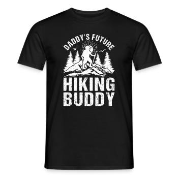 Daddy's Future Hiking Buddy - Mountain Hiking Kids - Männer T-Shirt - Schwarz - Vorne - AI Model Male 178 light (178cm)