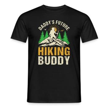 Daddy's Future Hiking Buddy - Outdoor Hiking Kids - Männer T-Shirt - Schwarz - Vorne - AI Model Male 178 light (178cm)