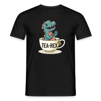 Drôle de dinosaure Tea-Rex Dinosaure - T-shirt homme - noir - Devant - AI Model Male 178 light (178cm)