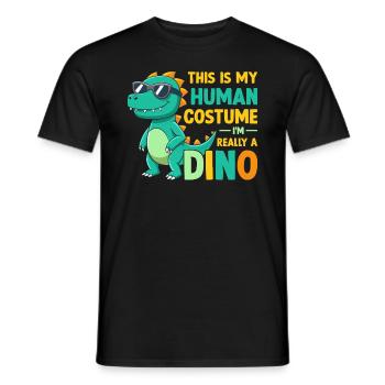 Drôle de dinosaure - C’est mon costume humain Je suis - T-shirt homme - noir - Devant - AI Model Male 178 light (178cm)