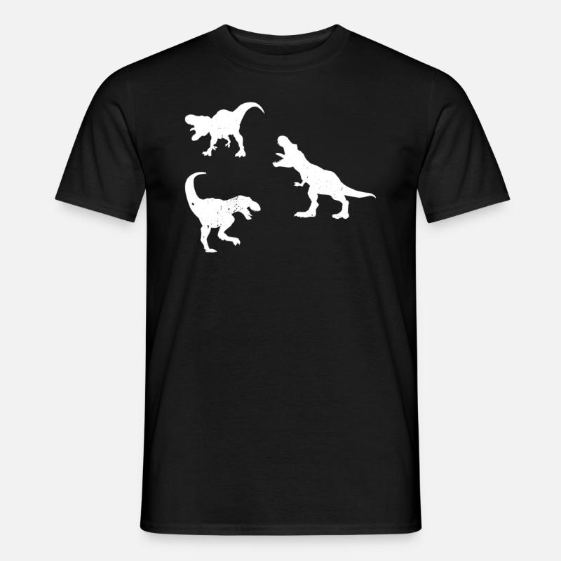 Dinosaur Silhouette T-Rex Dinosaur - Men's T-Shirt - black