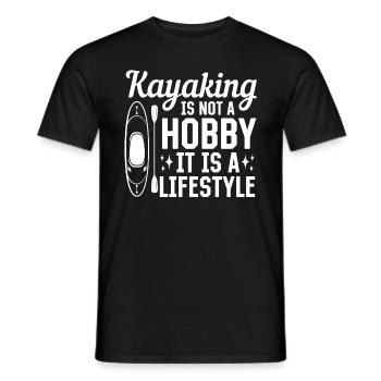 Le kayak n’est pas un passe-temps, c’est un mode de vie - - T-shirt homme - noir - Devant - AI Model Male 178 light (178cm)
