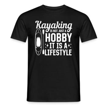 Le kayak n’est pas seulement un passe-temps, c’est un mode de vie - - T-shirt homme - noir - Devant - AI Model Male 178 light (178cm)