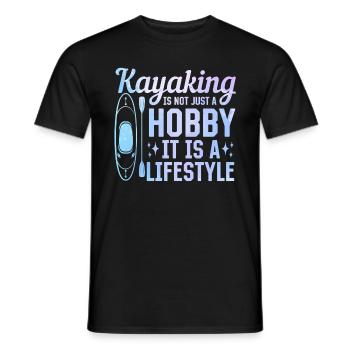 Le kayak n’est pas seulement un passe-temps, c’est un mode de vie - - T-shirt homme - noir - Devant - AI Model Male 178 light (178cm)