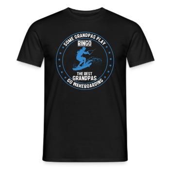 Some grandpas play bingo the best grandpas go - Men's T-Shirt - black - Front - AI Model Male 178 light (178cm)