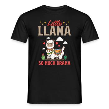 Petit lama tant de drame - Alpaga Lama Llama - T-shirt homme - noir - Devant - AI Model Male 178 light (178cm)