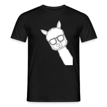 Lunettes de soleil Llama drôle Llama Lover Alpaga - T-shirt homme - noir - Devant - AI Model Male 178 light (178cm)