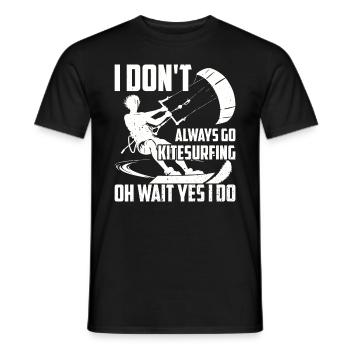 Je ne fais pas toujours du kitesurf oh attendez je le fais - - T-shirt homme - noir - Devant - AI Model Male 178 light (178cm)