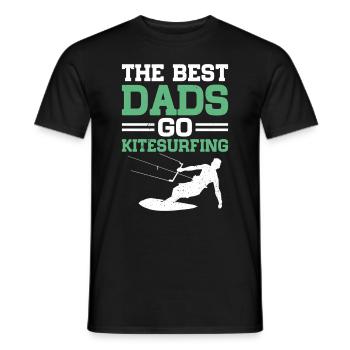 Kitesurfer - The best dads go Kitesurfing - Männer T-Shirt - Schwarz - Vorne - AI Model Male 178 light (178cm)