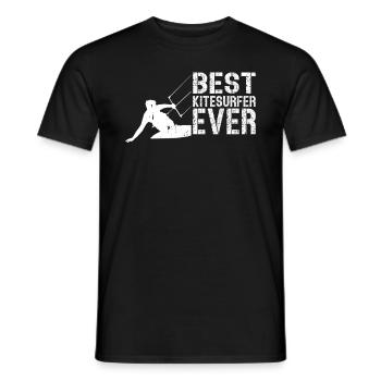 Kiteboarding Kitesurfing Kitesurfer - Best - Men's T-Shirt - black - Front - AI Model Male 178 light (178cm)