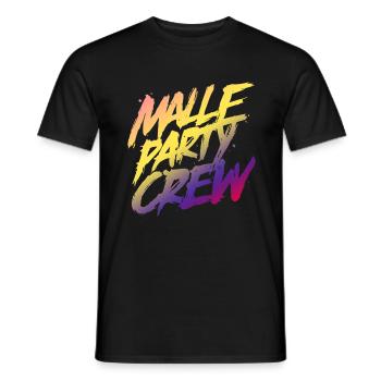 Malle Party Crew Majorque - T-shirt homme - noir - Devant - AI Model Male 178 light (178cm)
