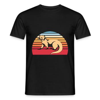 Otter Otter Lover Gift Animal Otter - Men's T-Shirt - black - Front - AI Model Male 178 light (178cm)