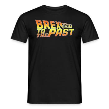 Brexshit to the Past Anti Brexit - BrexSHIT - BREX - Männer T-Shirt - Schwarz - Vorne - AI Model Male 178 light (178cm)
