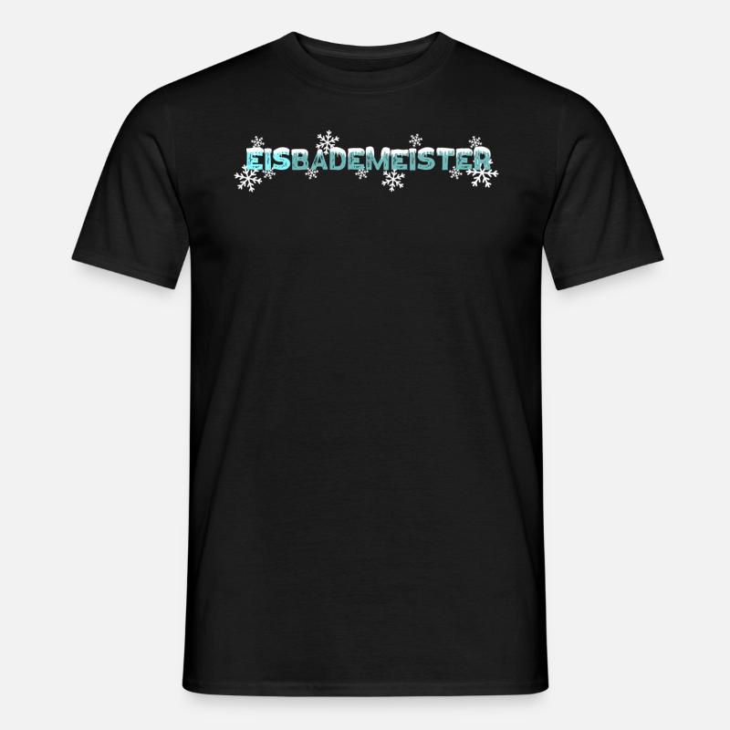 Eistauchen Winterschwimmen Eisbaden - Männer T-Shirt - Schwarz