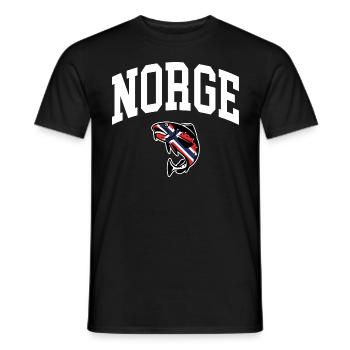 Norvège - T-shirt homme - noir - Devant - AI Model Male 178 light (178cm)