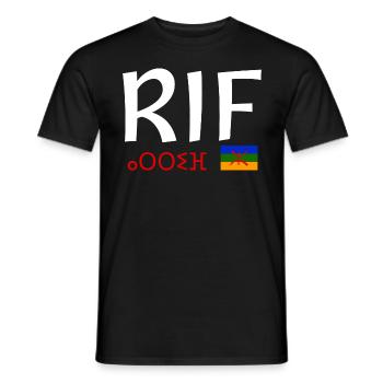 Rif Amazigh Maroc - T-shirt homme - noir - Devant - AI Model Male 178 light (178cm)