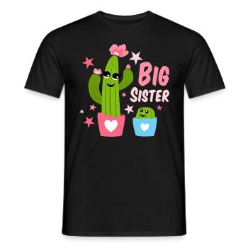 Big Sister Cactus Design - T-shirt homme - noir - Devant - AI Model Male 178 light (178cm)