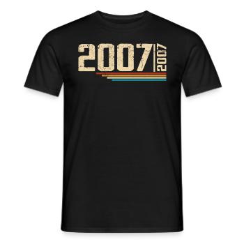 Vintage Anniversary 2007 Birthday Party 2007 - Men's T-Shirt - black - Front - AI Model Male 178 light (178cm)