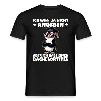 Bachelor Abschlussprüfung Studium geschafft - Männer T-Shirt - Schwarz - Vorne - AI Model Male 178 light (178cm)