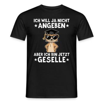 Gesellenbrief Erdmännchen - Bestandene Ausbildung - Männer T-Shirt - Schwarz - Vorne - AI Model Male 178 light (178cm)
