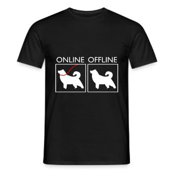 Chiens Spitz islandais Chien islandais - T-shirt homme - noir - Devant - AI Model Male 178 light (178cm)